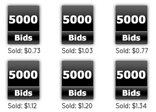 Bid Pack Auction on DealDash